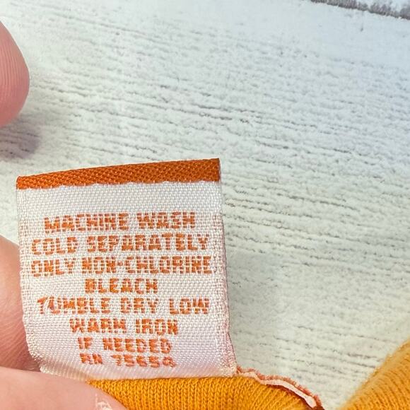 VTG Abercrombie Y2K medium orange tank embroidered floral babydoll fairy cami - Picture 7 of 8